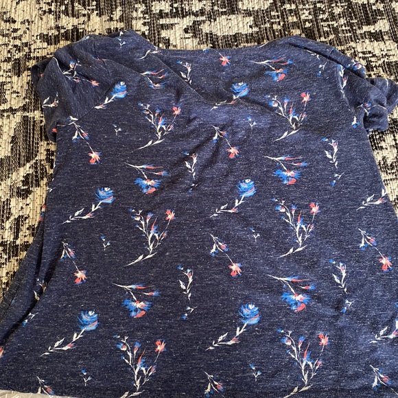 blue floral top with lace hem from MAURICES - Picture 3 of 6